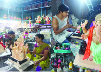 बाप्पाच्या माहेरघरात मूर्तीकारांची लगबग