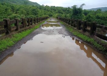 काडवली-निरबाडे मार्गावरील खड्डे अपघाताला आमंत्रण