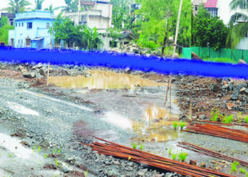 पेण पालिकेच्या दुर्लक्षाने उत्कर्षनगर जलमय