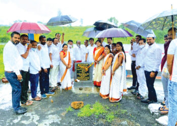 वडगाव येथे गणेशघाटाचे उद्घाटन