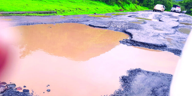 माणगाव-पुणे घाटरस्त्याची दुरवस्था ; दुरुस्तीसाठी वाली कोण?