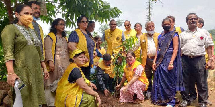 लायन्स क्लब तर्फे वृक्षारोपण