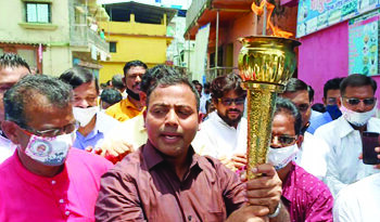 विमानतळ नामांतरणासाठी जासईत मशाल मोर्चा