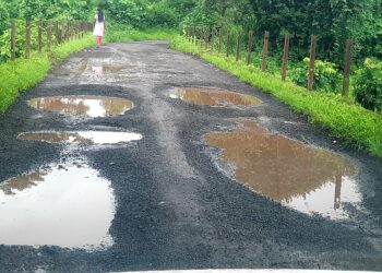 चाफेवाडी येथील पोश्री नदीवरील पुल धोकादायक