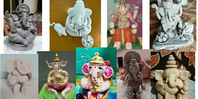 विद्यार्थी बनले मूर्तीकार