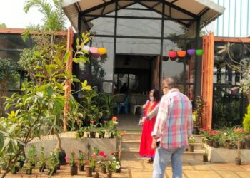 बाप्पासाठी पानाफुलांचा साज