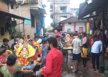 सुधागडात गौरी गणपतीला साश्रुनयनांनी निरोप