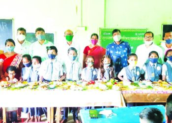 मोठीजुई शाळेत सकस आहार प्रदर्शन