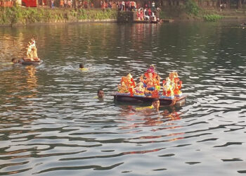 5983 गणपतींचे व 2609 गौरींचे विसर्जन