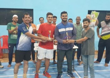 जिल्हास्तरीय बॅडमिंटन स्पर्धेत अ‍ॅड. जुनेद घट्टे व प्रसाद सिद्दुसरे प्रथम