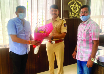 नगराध्यक्ष प्रशांत नाईक यांनी अप्पर पोलिस अधिक्षक अतुल झेंडे यांची सदिच्छा भेट घेतली