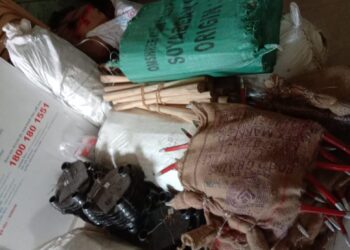 तांबडी ग्रा.पं. मध्ये चौकशी आधीच शेती साहित्य दाखल