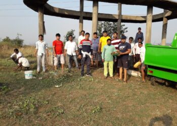 माजगांवच्या स्मशानभूमीत स्वच्छता अभियान