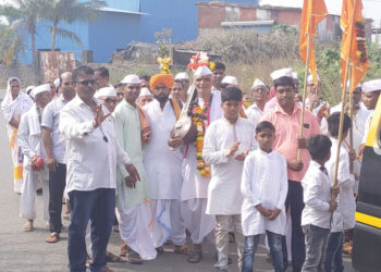 कार्तिकी एकादशी निमित्ताने भाताण गावातून दिंडीचे प्रस्थान