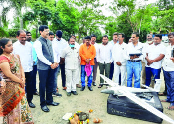 कर्जतमध्ये ड्रोनद्वारे सीमानिश्चिती