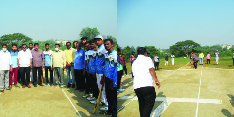 माणगाव येथील आय्यान क्रिकेट क्लब आयोजित अशोक साबळे स्मृतीचषकाचे उदघाटन