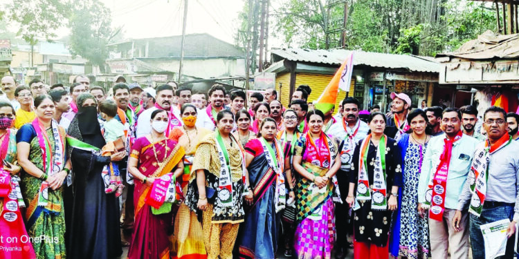 पालीत शेकाप राष्ट्रवादी प्रचाराला उत्स्फूर्त प्रतिसाद