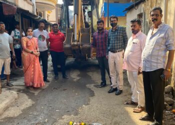 शेकाप युवा नेते रोहन म्हात्रे यांच्या वाढदिवसानिमित्त कोळखे ग्रामपंचायतीत विकास कामांचे भूमिपूजन