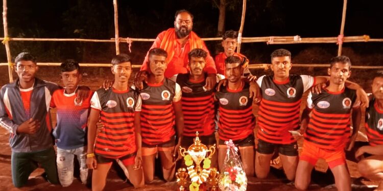 कबड्डी स्पर्धेत जय सोंडाई प्रसन्न संघ विजयी