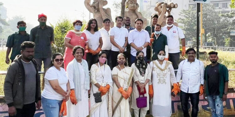 खारघरमध्ये स्वच्छता मोहिम