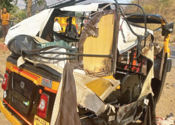 रिक्षाला अपघात; एक ठार, चौघे जखमी