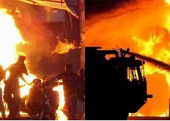 दिल्लीत झोपडपट्टीला आग