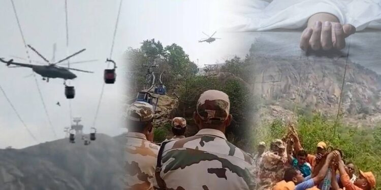 त्रिकुट पर्वतावरील अपघातात तीन जणांचा मृत्यू