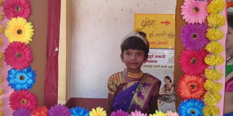 शाळेत विद्यार्थ्यांसाठी सेल्फी पॉईंट