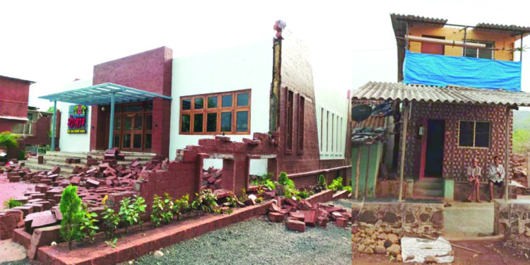 पोलादपूरला वादळीवार्‍याचा जोरदार तडाखा