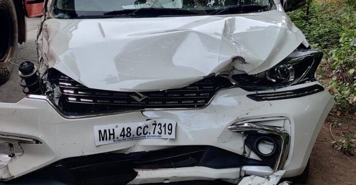 इंदापूर येथे तीन वाहनांमध्ये अपघात एक जखमी, वाहनांचे नुकसान