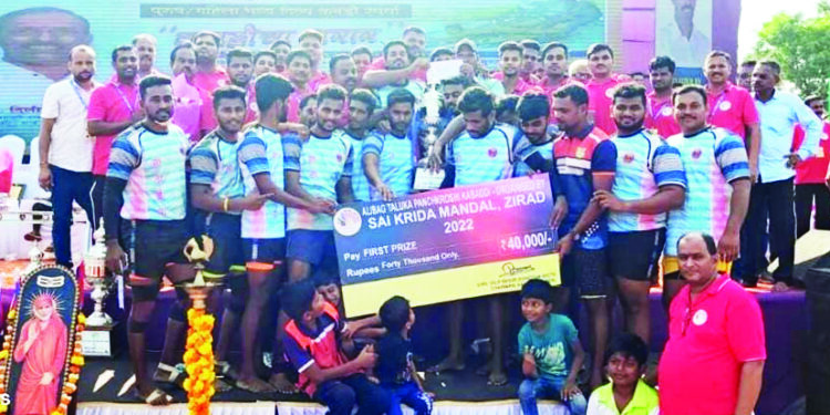 झिराडमध्ये कबड्डी स्पर्धा उत्साहात