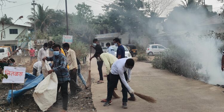 श्री सदस्यांकडून 27 गावांमध्ये ग्रामस्वच्छता अभियान