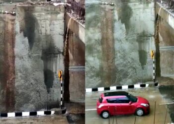 अंडरपास महामार्गावरील ब्रीज झाले धबधबे