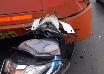 अलिबाग- नेहूली पुलाजवळ अपघात; दुचाकीस्वार जखमी