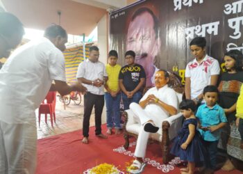 सातीर्जे येथे माजी आमदार स्व.मधुकर ठाकूर यांचा प्रथम स्मृतीदिन साजरा