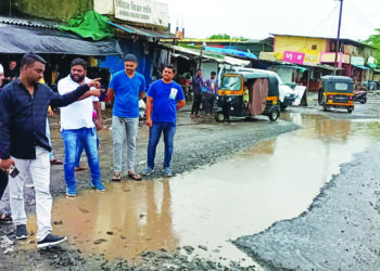 रस्ता दुरुस्तीसाठी शेकाप आक्रमक; तीव्र आंदोलनाचा इशारा