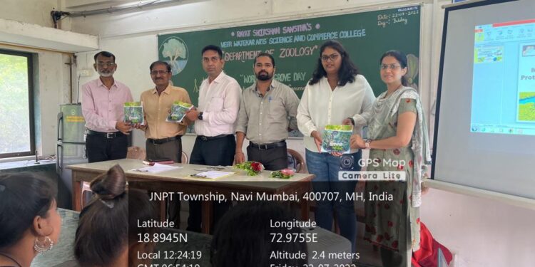 वाजेकर महाविद्यालयात जागतिक कांदळवन दिन कार्यक्रम