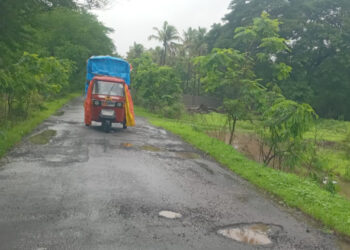 पोसरी-आरवंद-साळोख रस्त्याची दाणादाण