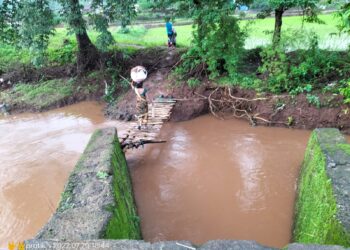 पुलाअभावी शेतकर्‍यांचा जीवघेणा प्रवास