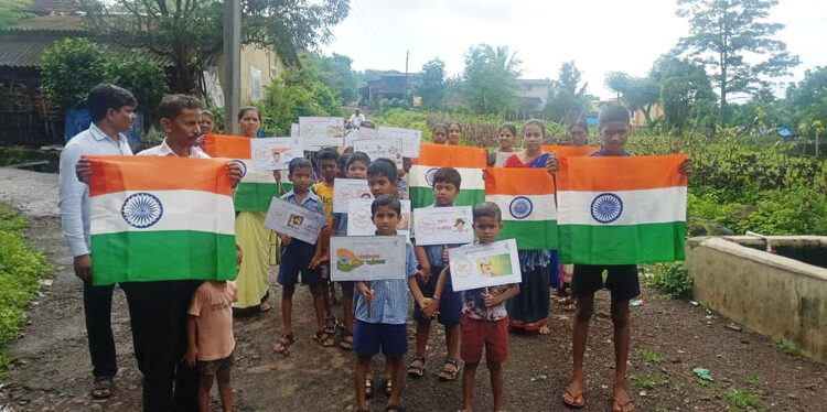 खांबेरे ग्रामपंचायत हद्दीत स्वातंत्र्यदिनाची जोरदार तयारी