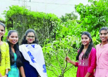 विद्यार्थ्यांनी बांधल्या वृक्षांना राख्या