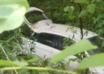 भरधाव कार खोल दरीत कोसळली