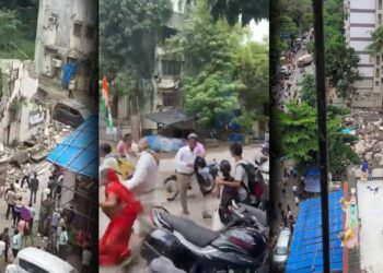 बोरिवलीत चार मजली इमारत कोसळली