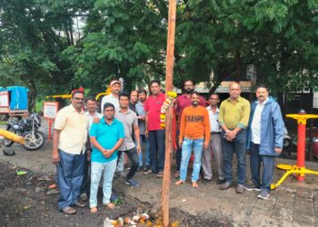 गणेशोत्सवाच्या मंडपाचे भूमीपूजन