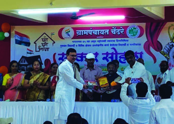 श्रीकांत कवळे यांचा चेंढरे ग्रा.पं.तर्फे सत्कार