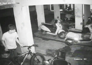 सीसीटीव्ही कॅमेरात सायकल चोर सापडला