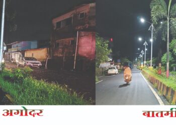 अंतोरा रोडची लाईट पूर्ववत