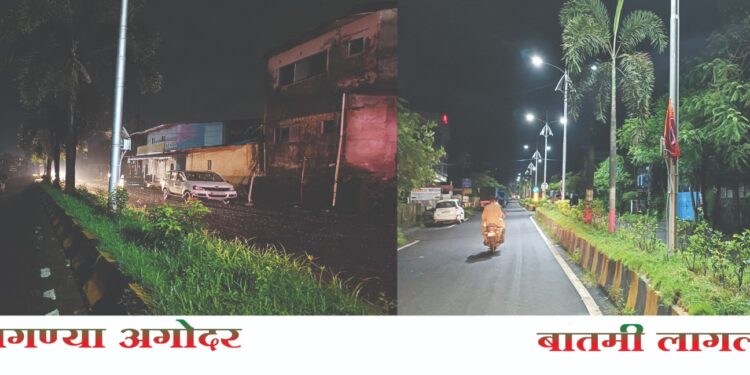 अंतोरा रोडची लाईट पूर्ववत