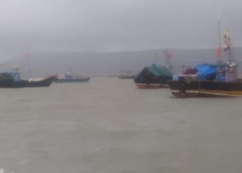 वादळाच्या तडाख्याने शेकडो बोटी आश्रयाला