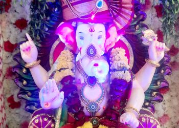 नेरळ पोलीस ठाण्याच्या बाप्पाला निरोप